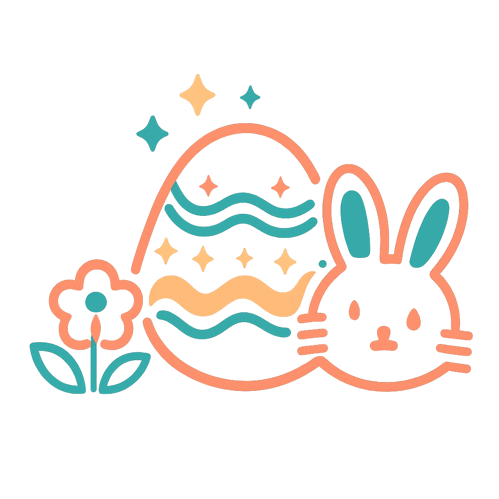 lineart very simple icon representing Easter use our brand colours-1