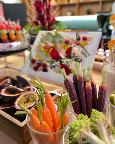 Catering spread alongside the PLAYCARNIVAL art workshop