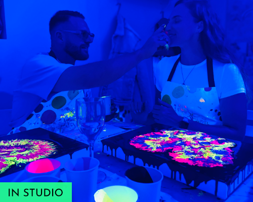 Fluid Art - Glow in the dark workshop for adults
