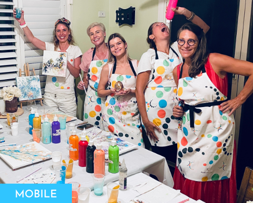 Mobile private art parties for adults