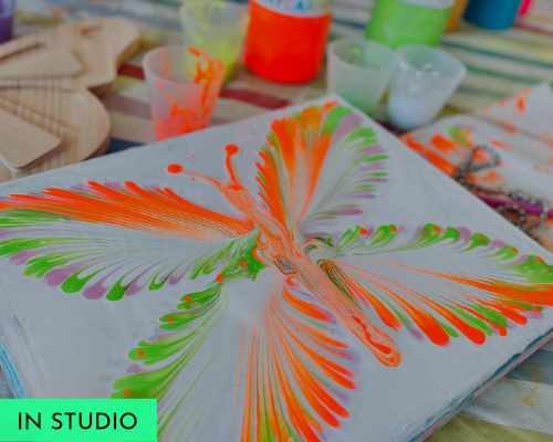 Fluid Art Chain Technique Butterfly Workshop