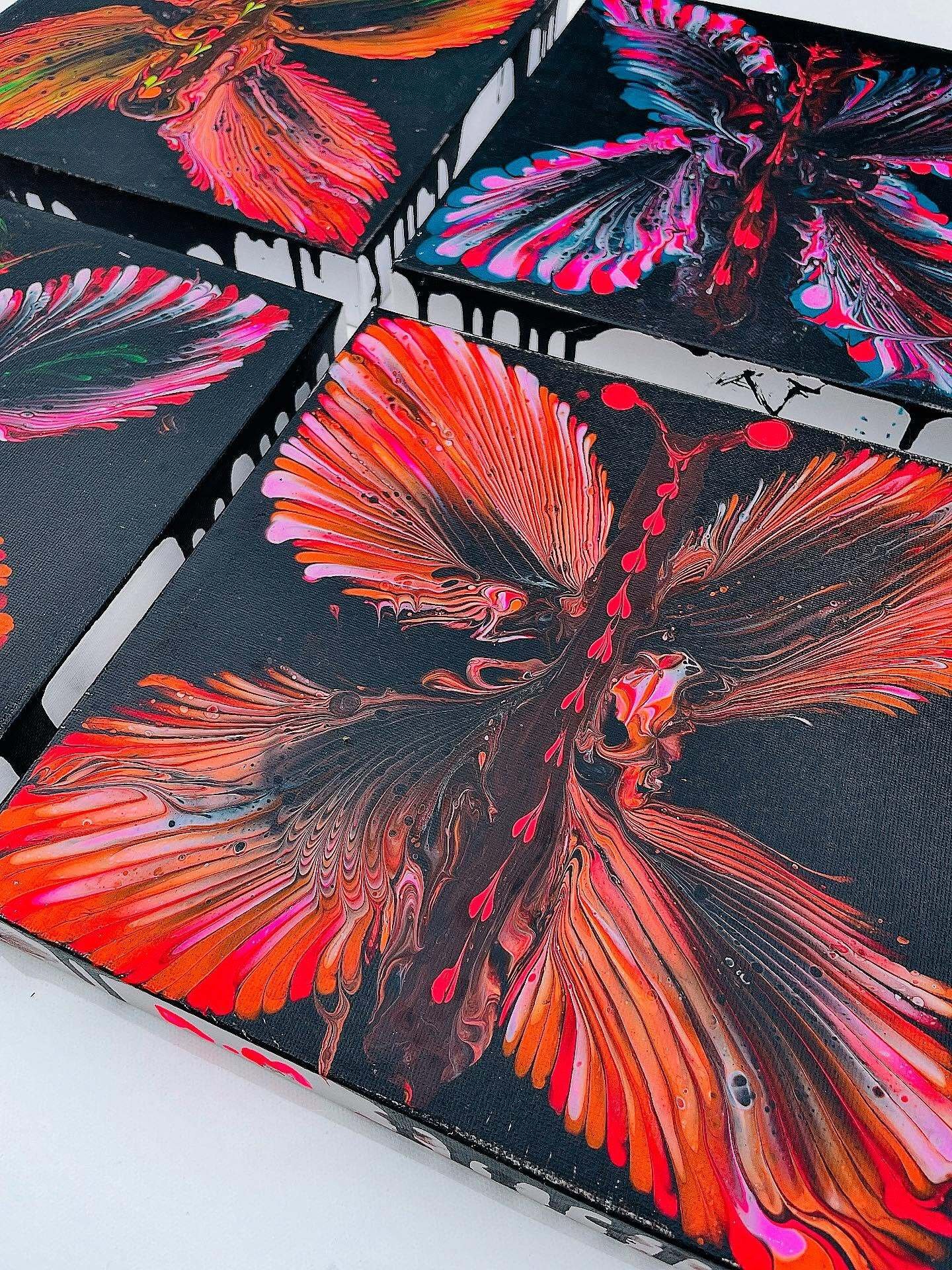 Fluid art butterfly workshop