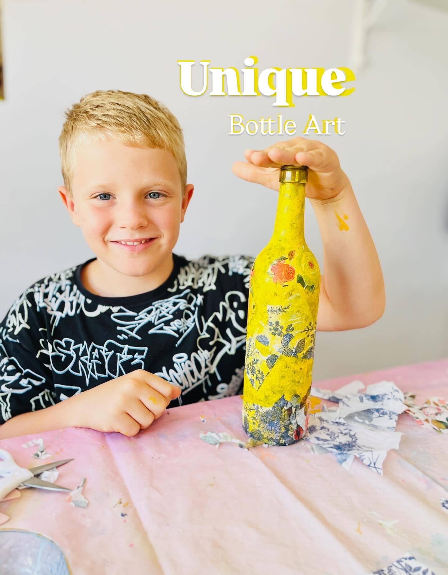 Craft workshop for kids bottle art Sydey
