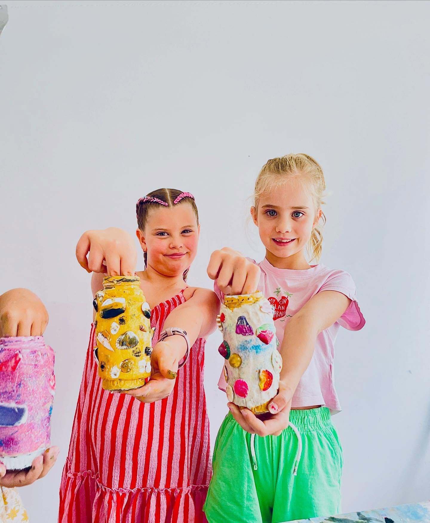 Craft workshop for kids bottle seashells