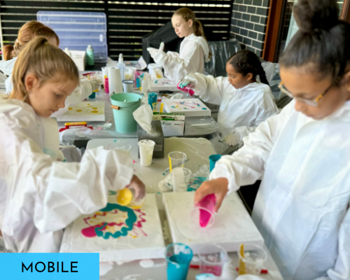 Private mobile art parties for kids