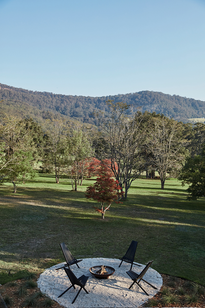 Alfresco dining surrounded by nature at the retreat