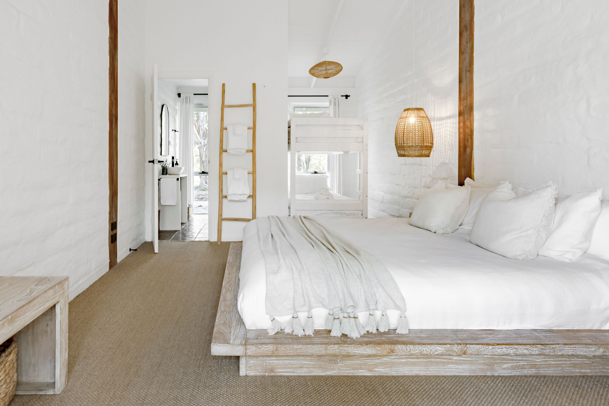 A bedroom at the retreat — your private space